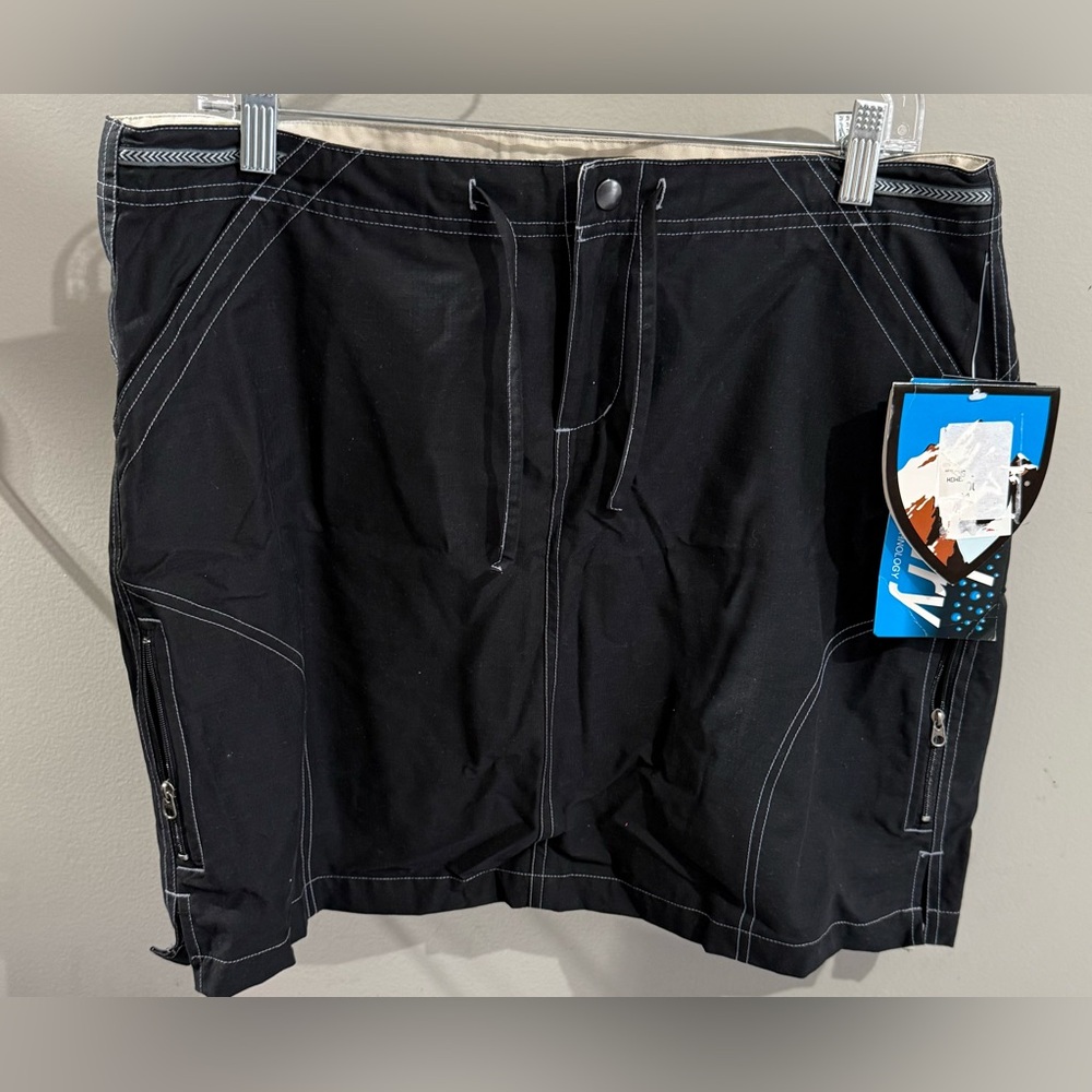 Kuhl Black Women's Outdoor Skort with White Stitching